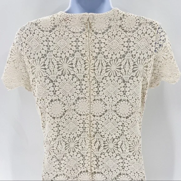 Tory Burch Trixy Ivory Crochet Dress Size XS - Picture 7 of 11